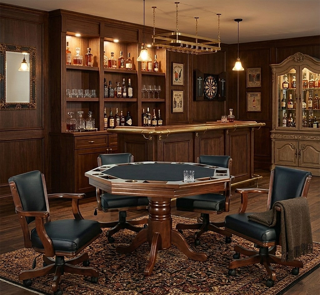 Presidential Octagonal Convertible Poker Table & Chairs
